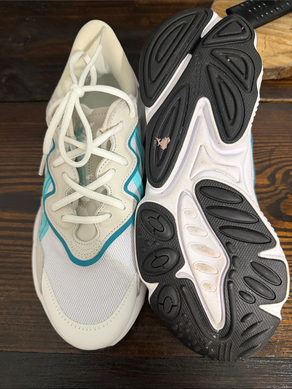 adidas Women’s White & Teal Retro-Style Sneakers - Picture 4 of 4